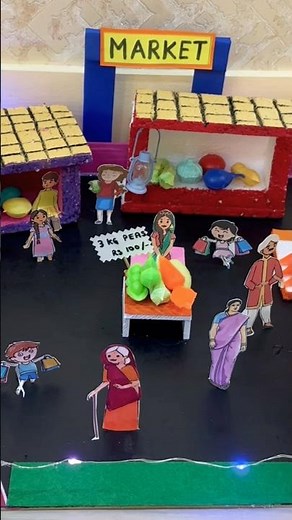 Market model for school project #schoolproject #scienceproject #schoolassignment