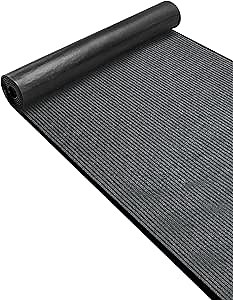 Urban Vista 3' x 10' Commercial Grade Striped Brush Step Entrance Mat, Vinyl Backing, Heavy Duty Indoor Outdoor Door Mat