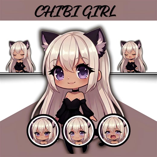 Female Pngtuber Model / Default Pngtuber Girl / Veadotube Model / Cute PNG Tuber Model / Vtuber Model, Twitch Avatar, Giftuber - Etsy