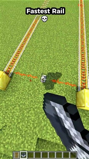 Fastest Rail in Minecraft 💀#minecraft #minecraftshorts #shorts