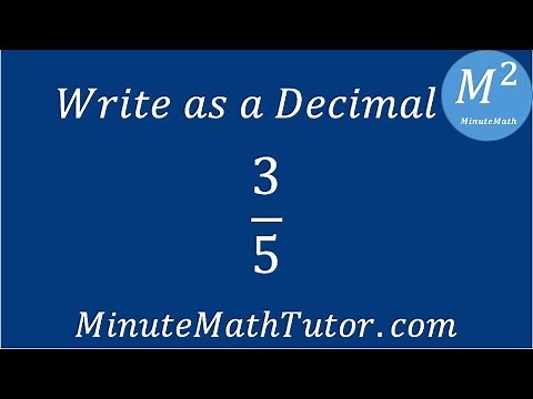 Write as a Decimal 3/5