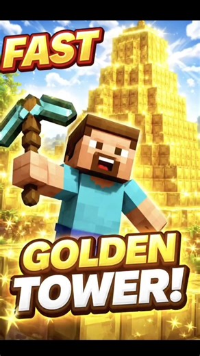 Minecraft Golden Tower Build! Watch Till The End! 🏆]#viral #trending #viral #trending #shorts #viral