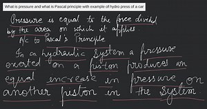 What is pressure and what is Pascal principle with example of h... | Filo