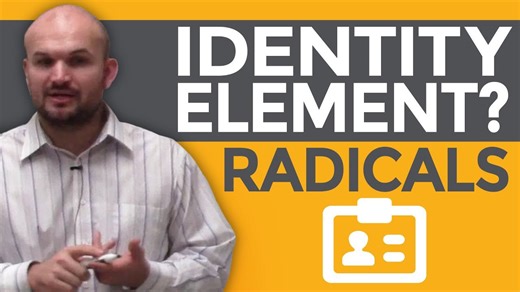 What is the identify element of a radical expression