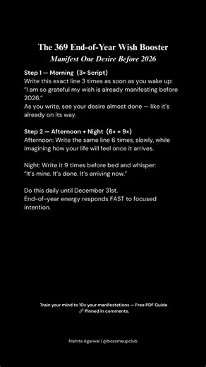 The Most Powerful Year-End Manifestation Ritual (369 Method)