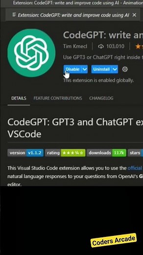 Using chat GPT in VS Code | #02 #chatGPT #vscode #lifehacks#youtubeshorts #akramovdev#shots