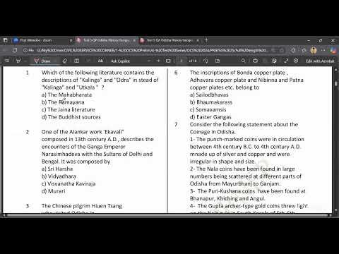 Test 5 Odisha History Geography Discussion OCS 2024 Online Class #OPSC #OSSC #UPSC