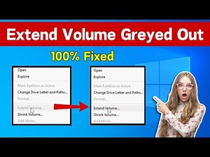How To Fix Extend Volume Option Greyed Out In Windows 10/11 | Extend Volume Option Is Greyed Out