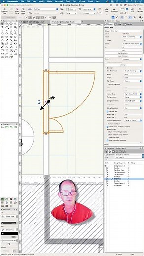 Vectorworks 2024 - Change hinge side with Bi-Part configuration #jonathanpickup #vectorworks