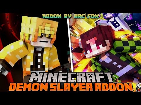 Demon Slayer Addon Minecraft Bedrock (Katana Review) || Kimetsu No Yaiba Addon Showcase