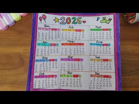 [Paperdiy] How to make a handmade calendar || 手作りの紙カレンダーの作り方 || Easy