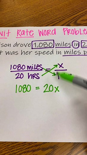 Unit Rate and Ratios Tutorial: Solving Addison's Speed Word Problem