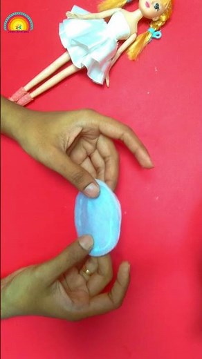 DIY Doll Hat with Mask | Waste Disposable Mask | Barbie Doll Hacks and Crafts | #shorts