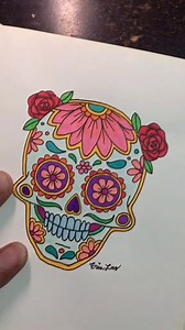 How to draw a skull #drawing #tutorial #howtodraw #skull #sugarskull #art #Halloween #erinlao | Erin Lao