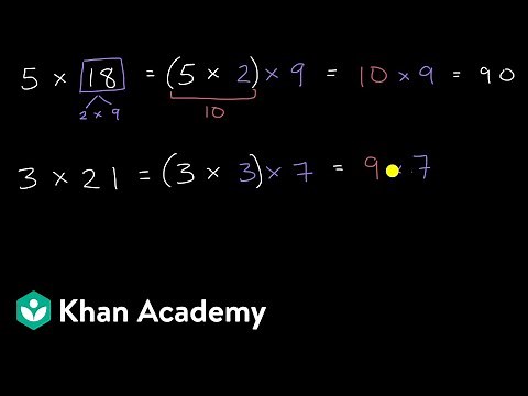 Using associate property to simplify multiplication