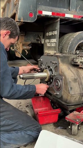 Installing transmission bell housing gasket #mechanic #transmission