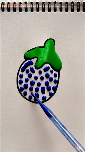 Blue Brinjal Drawing for Kids #shorts #youtubekids #youtubeshorts #kids #art #vegetables #acrylic