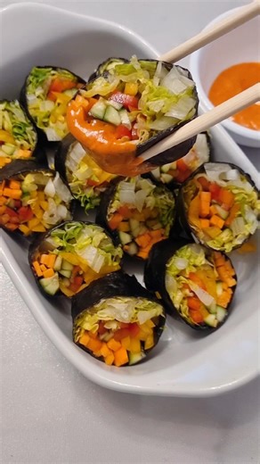 Rice Paper Vegetable Rolls 🥗✨ #cooking #healthyfood #diet #shorts #vegan