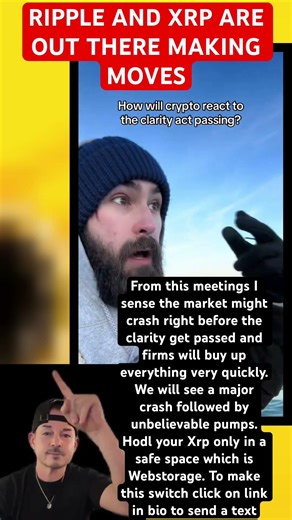 We will see a major crash followed by unbelievable pumps.Hodl your Xrp only in a safe space(Web3)