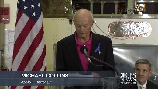 Michael Collins honors Neil Armstrong