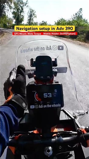 Navigation setup in KTM ADV 390/ X Plus/ #ktmadventure #vlog #ktm #adventurebike #mobilestand