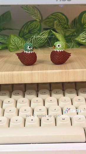 3D Beaded Bird DIY Kit: Easy Pattern for Silly Eyes