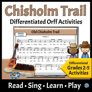 Cowboy Song with Orff Arrangement and Ukulele Chords - The Old Chisholm Trail