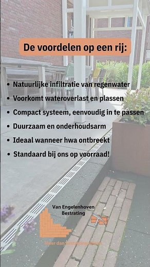 Lijngoot zonder HWA bij Van Engelenhoven Bestrating #hovenier #Amersfoort