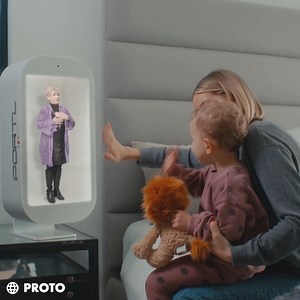 51K views · 714 reactions | This box displays holograms for video conferencing, online shopping, chatting and more. PROTO M is the desktop version of the Epic hologram projection machine developed by Proto Inc (formerly known as PORTL Hologram). The device comes in two versions. The PROTO M Enterprise for business starts at $5,000 and the PROTO M Home starts at $2,000. | GIGadgets | Facebook