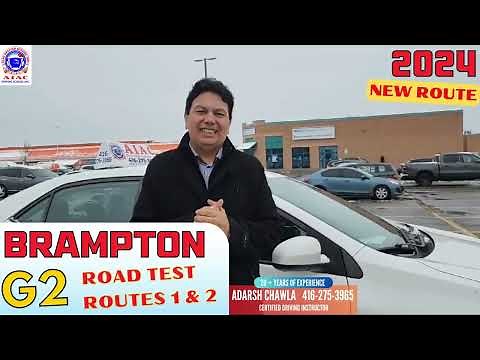 Brampton G2 Road Test Routes - 2 Routes - 2024 New Routes