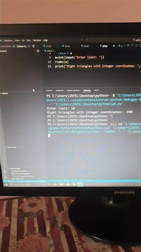 python | Euler project 'Right triangles with integer coordinates' | CodeLearning