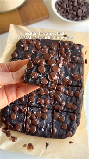 Healthy Brownies That ACTUALLY Taste Like Brownies😍 #healthydessert #easydessert #brownies