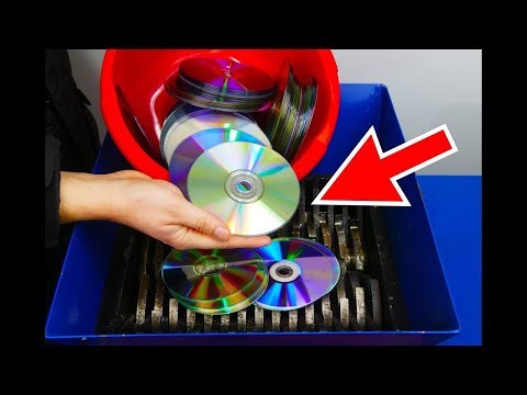 WHAT HAPPENS IF YOU DROP 100 CD INTO THE SHREDDING MACHINE? | Shredding CDs and DVDs [ASMR]