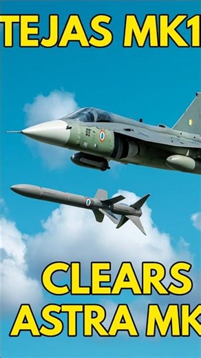 BREAKING NEWS: Tejas Mk1a cleared Astra Mk1 Missile #shorts #youtubeshorts