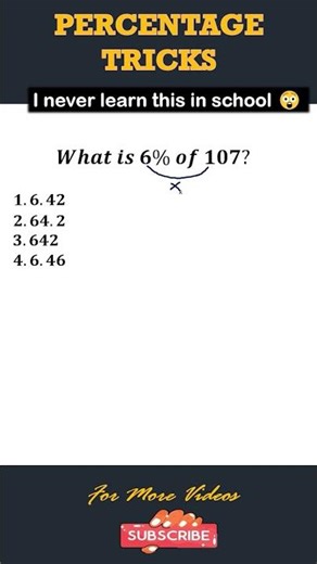 Find 6% of Any Number in Seconds 🤯 (Easy Trick!)
