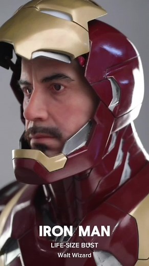 Hyper Realistic Iron Man Bust - Marvel Comics Collectible
