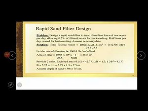 Design of rapid sand filter