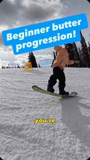 Tommie Bennett on Instagram: "Fun beginner butter progression :) #snowboarding"