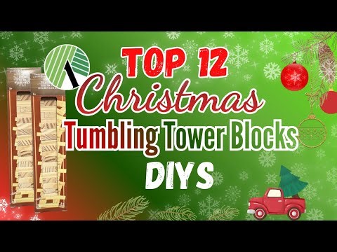 Top 12 Dollar Tree Tumbling Block Christmas DIYs | Jenga Blocks Christmas Crafts and Decor