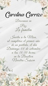 Tarjetas para misa u honras, mujeres 002