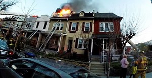 Deadly two-alarm rowhouse fire this morning in Washington, DC. Details here- http://www.statter911.com/2015/04/06/raw-video-from-fatal-two-alarm-rowhouse-fire-in-washington-dc/ | Firefighters Worldwide