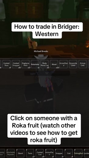 How to trade in Bridger: Western FOLLOW FOR MORE BW CONTENT #bridgerwestern #jojosbizarreadventure #steelballrun #roblox #rokakaka