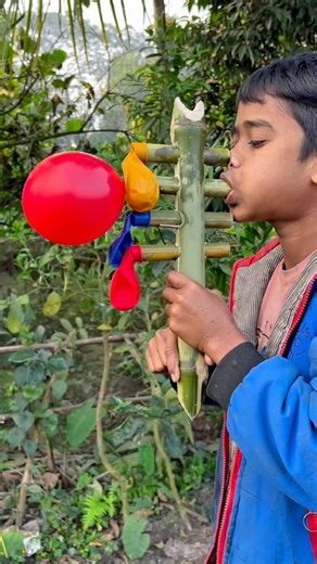 Creative Balloone and new BambooSlingshots | Balloone popping craft#Balloone #Bamboo #Diy