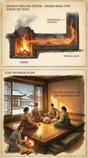 Ancient Chinese 'Ondol' is still the best way to heat a home 🇨🇳 #history #architecture