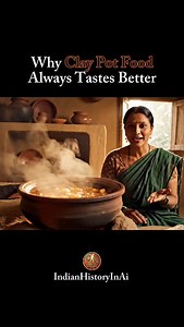 Clay pots didn’t add masala— they enhanced flavor naturally. Slow heat. Better texture. Deeper taste. That’s why elders trusted मिट्टी. Follow @indianhistoryinai_1028 for food traditions with real logic. #IndianFood #AncientWisdom #ClayPotCooking #TraditionalIndia #HistoryReels | Ansur Rahaman
