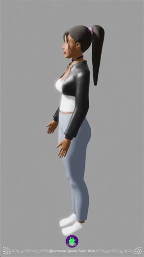 Trying to get better at making 3D clothes + I made some new music 🌱 | #3d #animation #fantasymusic