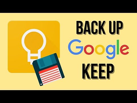 How to Backup Google Keep Notes