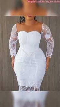 Beautiful short Lace Short Lace Gown styles for classy ladies