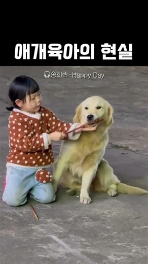 애개육아의 현실😂 🎧송희란-Happy Day #유머 #웃긴영상 #강아지 #shorts