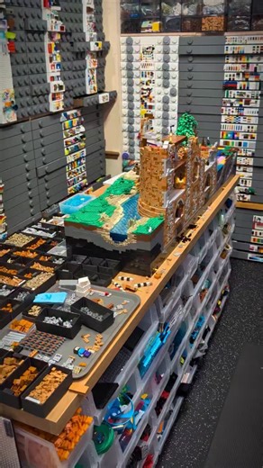 Rusty Dusty | Project Cross Section p5 Second story of the right tower is going well, lighting and a sapper digging under the castle walls, was added,... | Instagram